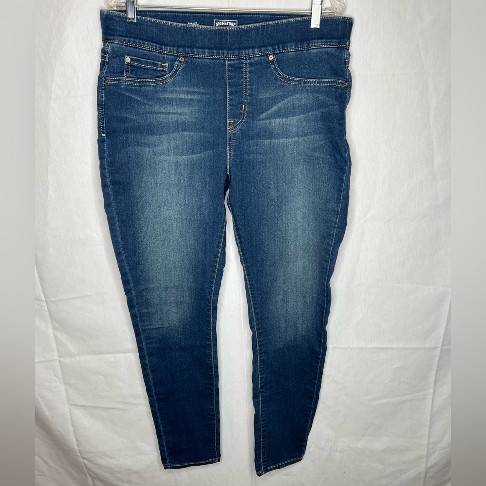 Signature by Levi‎ Strauss Women's Deep Blue Skinny Jeans
